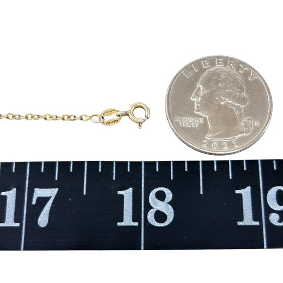 Vintage Danecraft Italy Sterling Silver Gold-Tone Cable Link Chain Necklace 18" - Picture 2 of 3